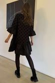 Oscar Rue Dress Polka Dot Black